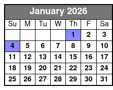 Pierce Arrow Shows January Schedule