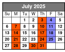 Decades Pierce Arrow July Schedule