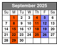 Decades Pierce Arrow September Schedule