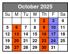 Decades Pierce Arrow October Schedule