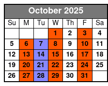 Million Dollar Quartet Show October Schedule
