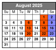 Classic Rock Icons August Schedule