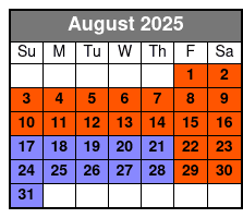 Duck Tours August Schedule