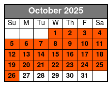 Duck Tours October Schedule