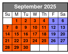 The Branson Coaster One Ride Per Person Ticket September Schedule