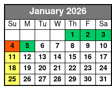 The Branson Coaster One Ride Per Person Ticket January Schedule