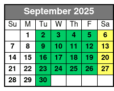 Showboat Branson Belle Lunch & Dinner Cruises September Schedule