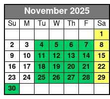 Showboat Branson Belle Lunch & Dinner Cruises November Schedule