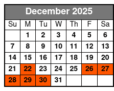 Captain's Club Showboat Branson Belle Lunch Cruise December Schedule