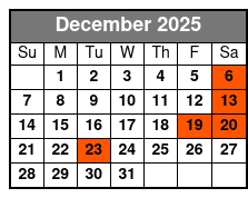 Captain's Club Christmas Show Lunch Cruise December Schedule