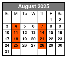 Phil Dalton Theater of Illusions August Schedule