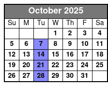Phil Dalton Theater of Illusions October Schedule