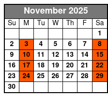 Phil Dalton Theater of Illusions November Schedule