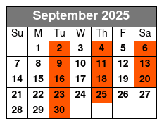 The Haygoods Branson's Most Popular Show September Schedule