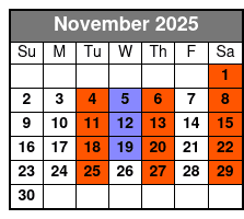 The Haygoods Branson's Most Popular Show November Schedule