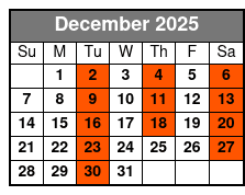 The Haygoods Branson's Most Popular Show December Schedule