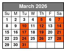 Haygoods March Schedule