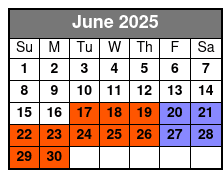 White Water Branson MO June Schedule