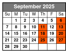 Aaron Wayne - Sweet Dreams Comedy Hypnosis Show September Schedule