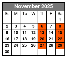 Aaron Wayne - Sweet Dreams Comedy Hypnosis Show November Schedule