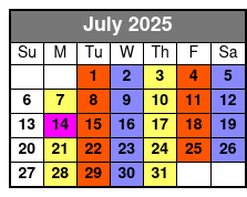 Where Jesus Walked July Schedule