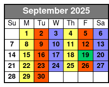 Where Jesus Walked September Schedule