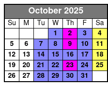 David at Sight & Sound Theatres Standard Seating October Schedule