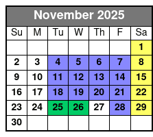 David at Sight & Sound Theatres Standard Seating November Schedule