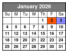David at Sight & Sound Theatres Value Seating January Schedule