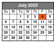 A Tribute to the Music of Taylor Swift (Legends' Version) July Schedule