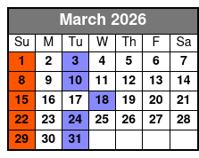 Spirit of America March Schedule