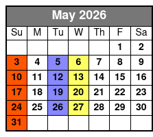 Spirit of America May Schedule