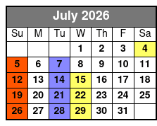 Spirit of America July Schedule