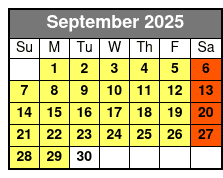 Dolly Parton's Stampede Branson September Schedule