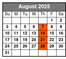 Baldknobbers Vintage Show August Schedule