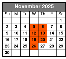Baldknobbers Vintage Show November Schedule