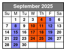 Baldknobbers Jamboree September Schedule
