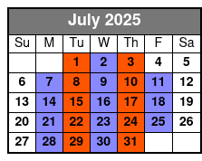 SIX Branson July Schedule