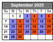 SIX Branson September Schedule