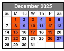 SIX Branson December Schedule
