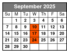 Hughes Brothers Music Dinner Show September Schedule