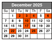 Hughes Brothers Christmas Dinner Show December Schedule