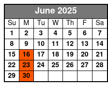Hughes Brothers Country Show Only June Schedule