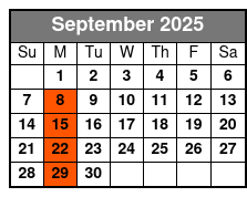 Hughes Brothers Country Show Only September Schedule