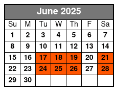 Hughes Brothers Music Show Only June Schedule