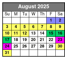 1 Day Silver Dollar City & 1 Day White Water 2 Park Ticket August Schedule