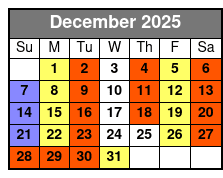 Legends in Concert Christmas Show Standard Seating December Schedule