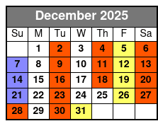 Legends in Concert Christmas VIP Box Seating December Schedule
