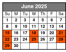 The Man in Black June Schedule