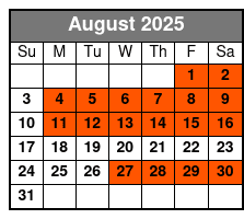 Comedy Jamboree August Schedule